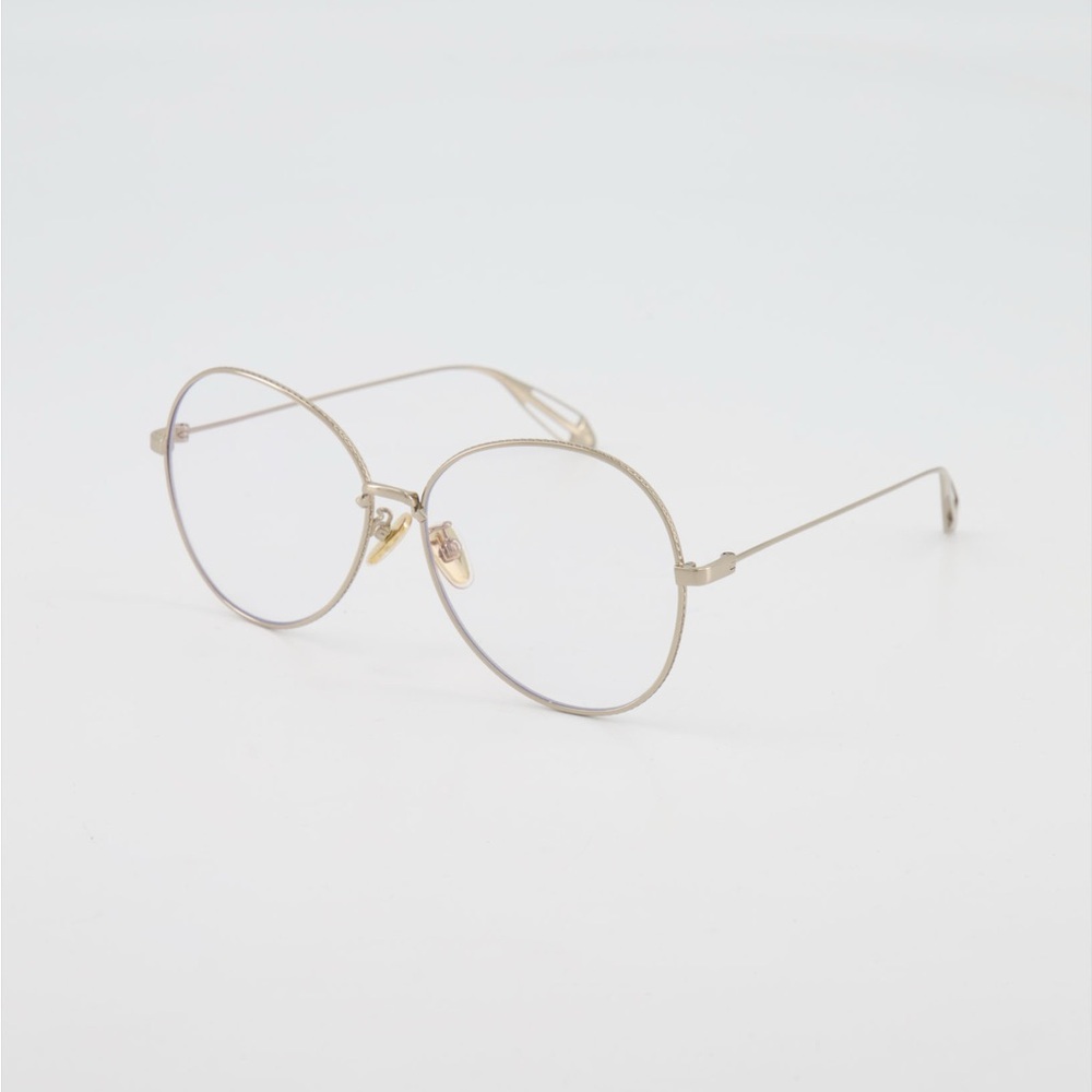 Karen Walker Curie Oversized Silver Wireframe Glasses